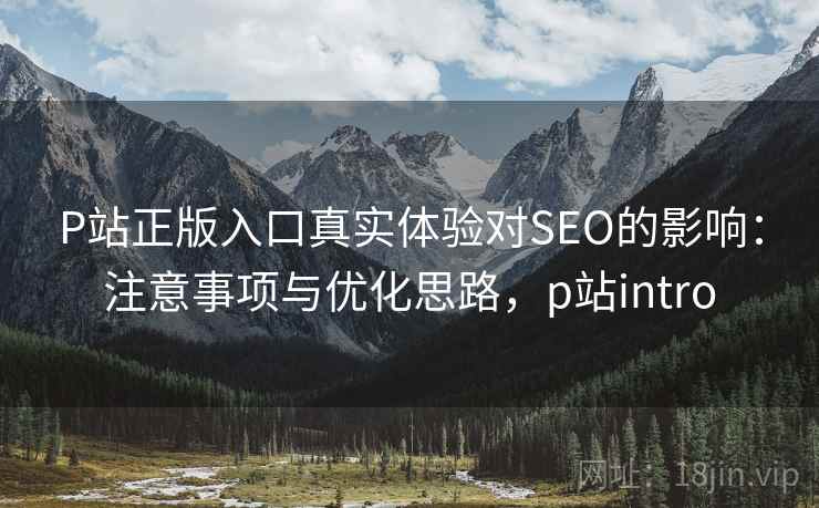 P站正版入口真实体验对SEO的影响:注意事项与优化思路,p站intro 第2张 P站正版入口真实体验对SEO的影响:注意事项与优化思路,p站intro 第2张