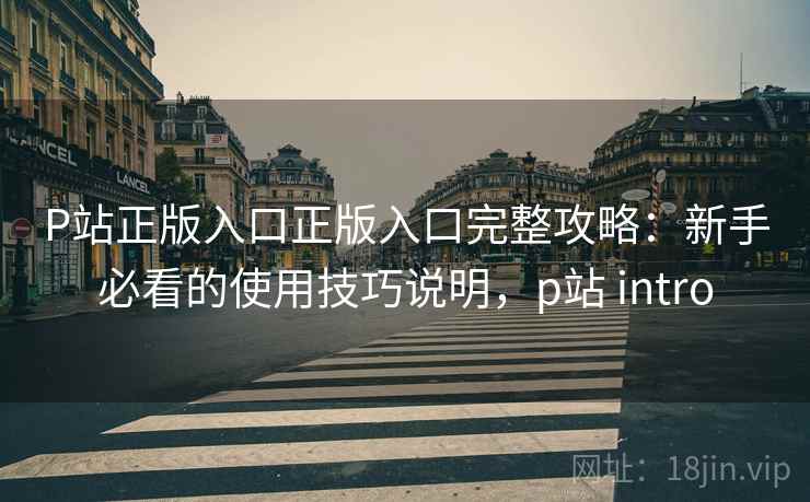 P站正版入口正版入口完整攻略：新手必看的使用技巧说明，p站 intro