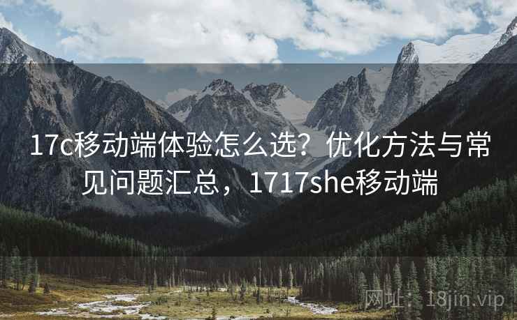 17c移动端体验怎么选？优化方法与常见问题汇总，1717she移动端  第2张