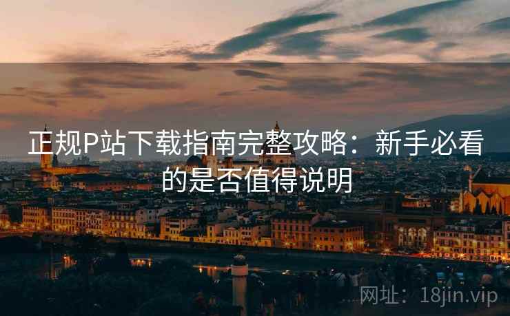 正规P站下载指南完整攻略:新手必看的是否值得说明 第2张 正规P站下载指南完整攻略:新手必看的是否值得说明 第2张
