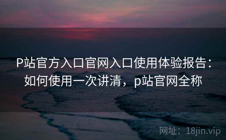 P站官方入口官网入口使用体验报告：如何使用一次讲清，p站官网全称