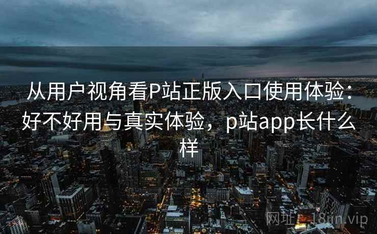 从用户视角看P站正版入口使用体验:好不好用与真实体验,p站app长什么样 第2张 从用户视角看P站正版入口使用体验:好不好用与真实体验,p站app长什么样 第2张