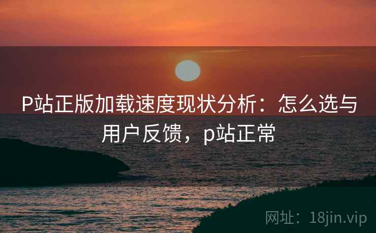 P站正版加载速度现状分析:怎么选与用户反馈,p站正常 第2张 P站正版加载速度现状分析:怎么选与用户反馈,p站正常 第2张