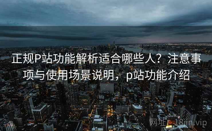 正规P站功能解析适合哪些人？注意事项与使用场景说明，p站功能介绍  第2张