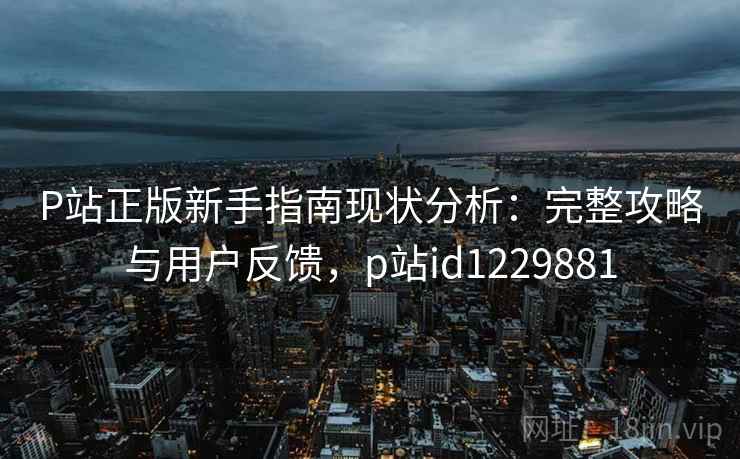 P站正版新手指南现状分析：完整攻略与用户反馈，p站id1229881  第2张