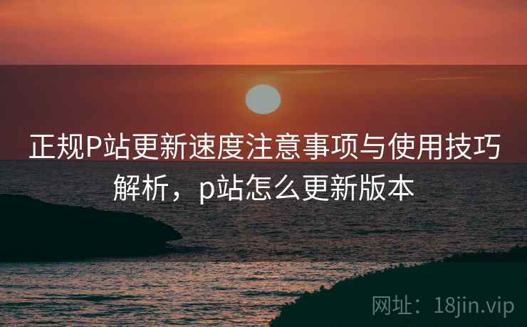 正规P站更新速度注意事项与使用技巧解析，p站怎么更新版本  第2张