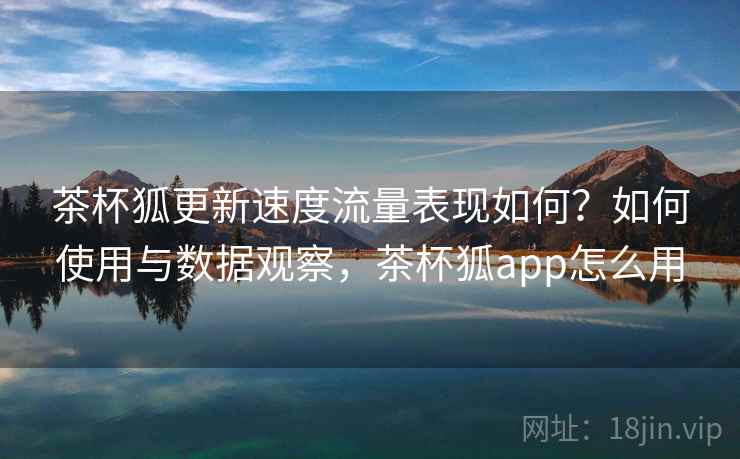 茶杯狐更新速度流量表现如何？如何使用与数据观察，茶杯狐app怎么用