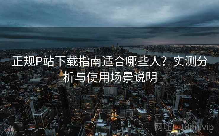 正规P站下载指南适合哪些人？实测分析与使用场景说明