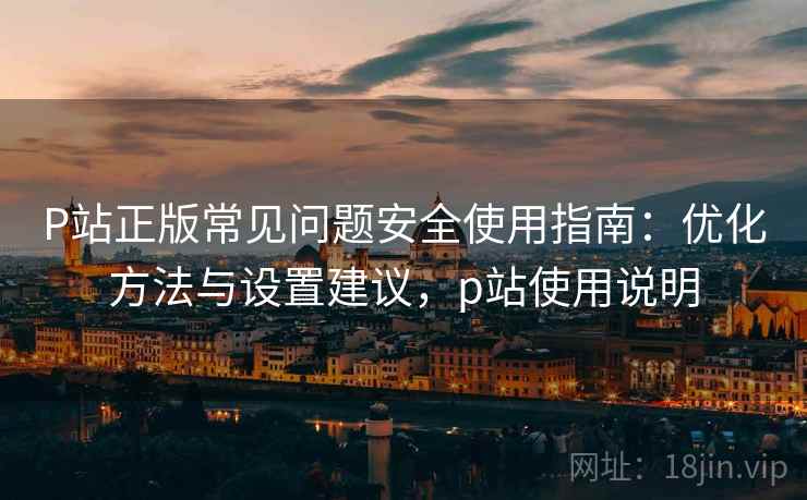 P站正版常见问题安全使用指南：优化方法与设置建议，p站使用说明