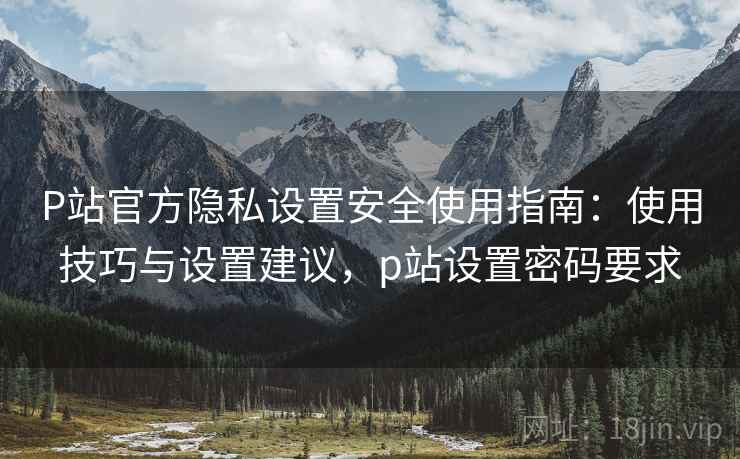 P站官方隐私设置安全使用指南：使用技巧与设置建议，p站设置密码要求  第2张